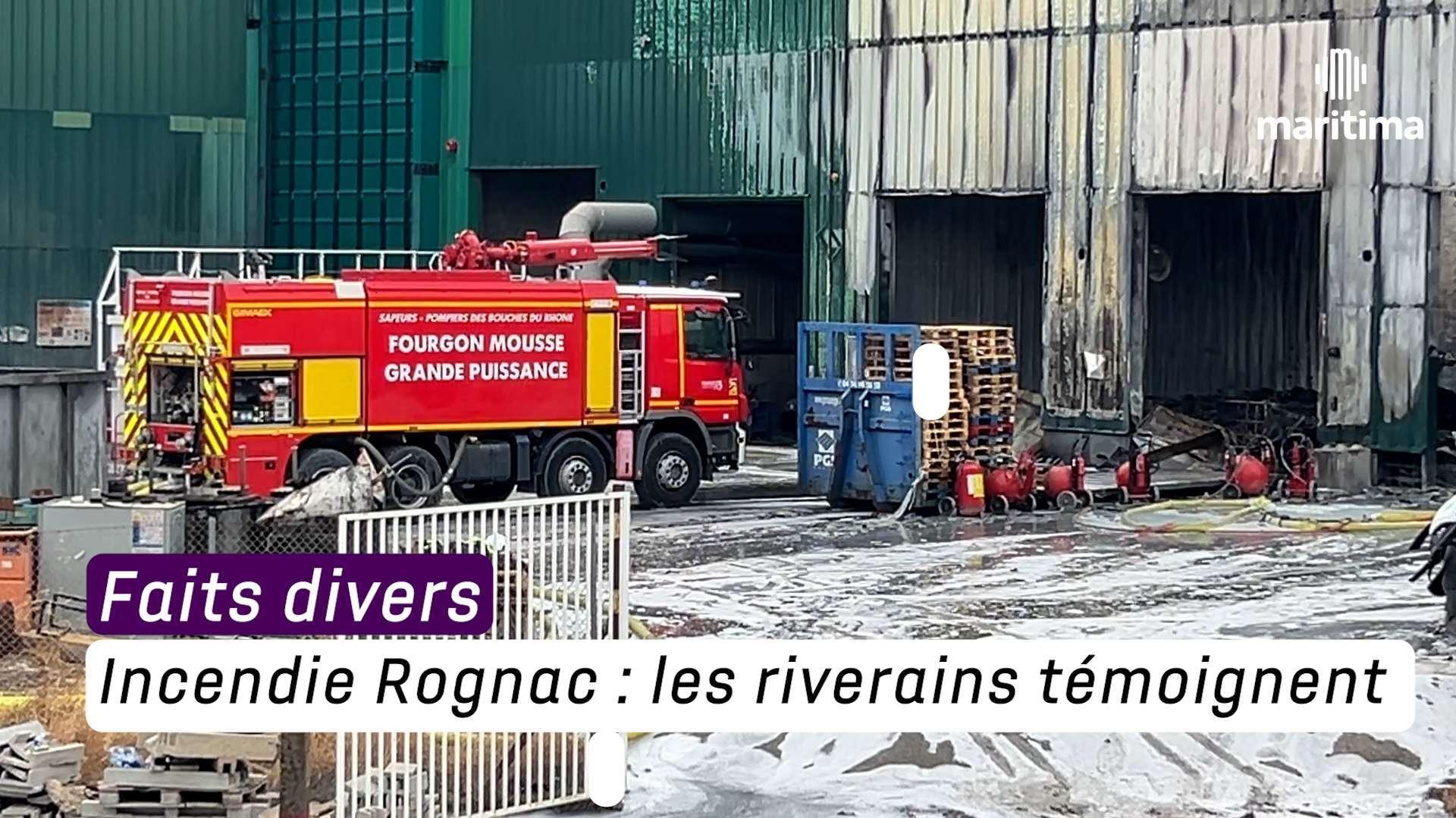 Incendie à Rognac : « On a vu une immense colonne de fumée noire »