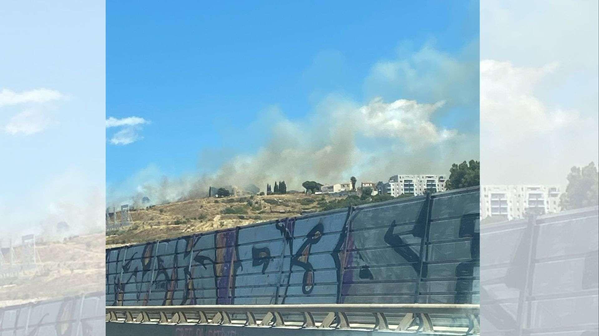 Un départ de feu près de Grand Littoral à Marseille