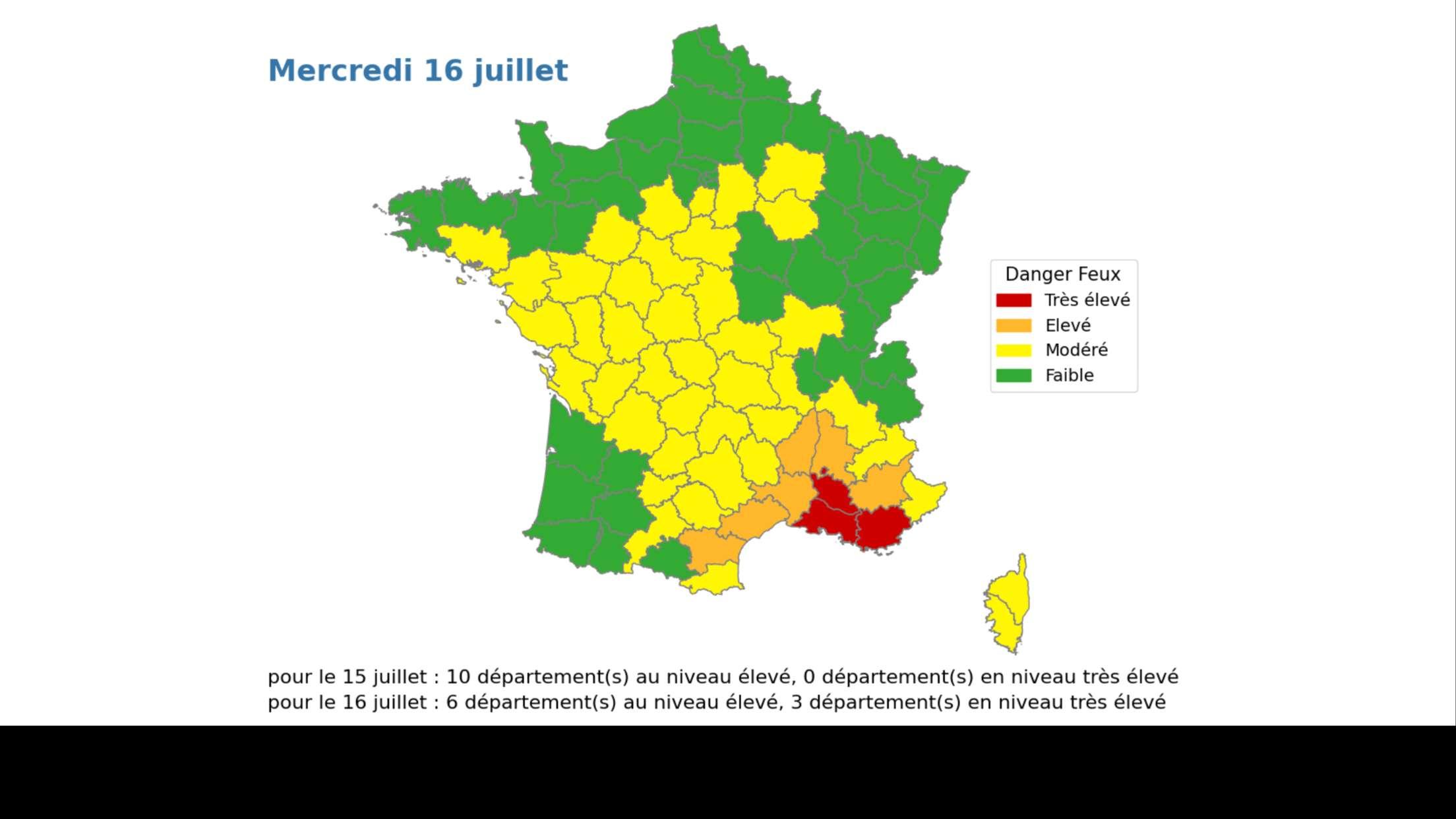 Risque incendie:  les Bouches-du-Rhône en rouge, demain, mercredi 16 juillet