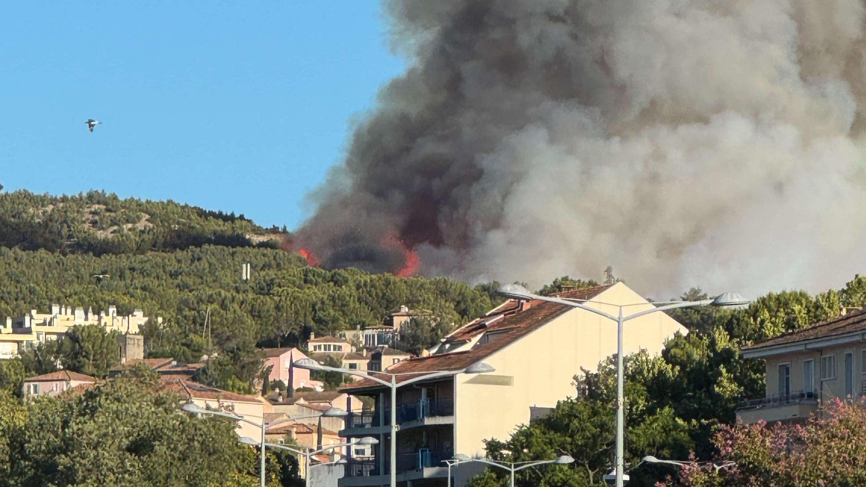 Martigues: un départ de feu important dans les massifs