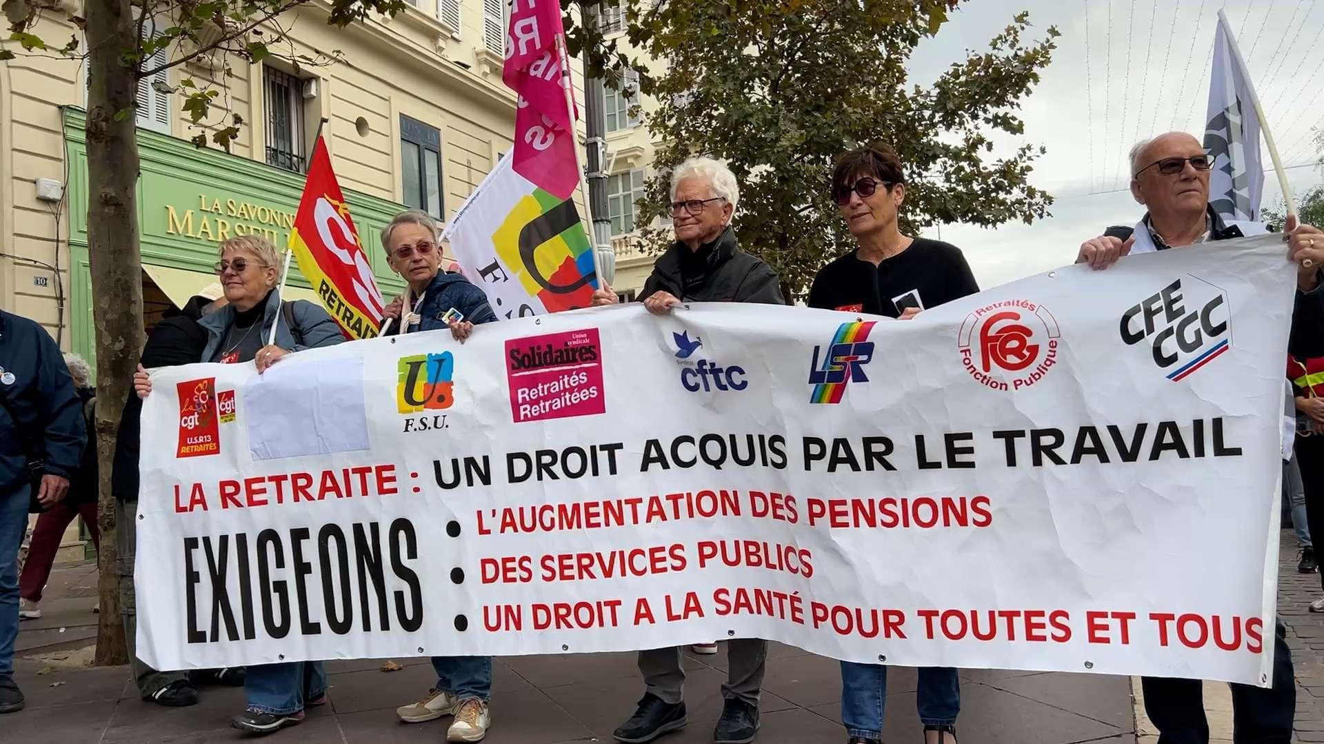 Mobilisation des retraités à Marseille : inquiétudes et colère chez les cheveux blancs