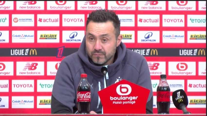 Lille-OM : Roberto De Zerbi "j'ai ma part de responsabilité, mais tout le monde à sa part ce soir"