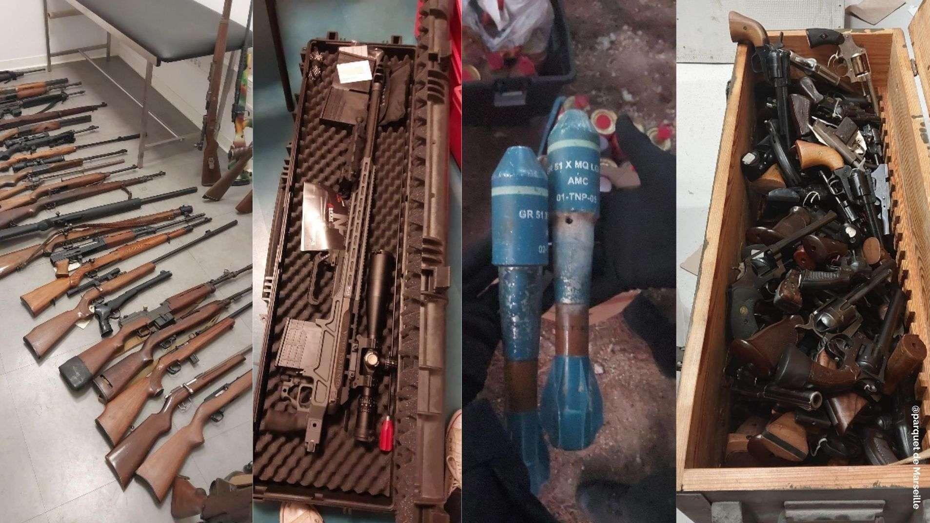 Près de 300 armes détenues illégalement saisies près de Marseille