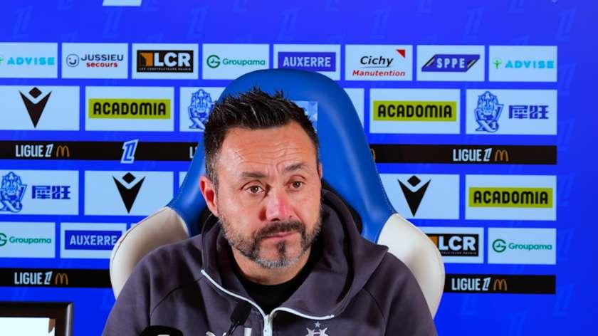 Auxerre-OM : Roberto De Zerbi "ce sont trois points importants mais aussi beaucoup de souffrance"